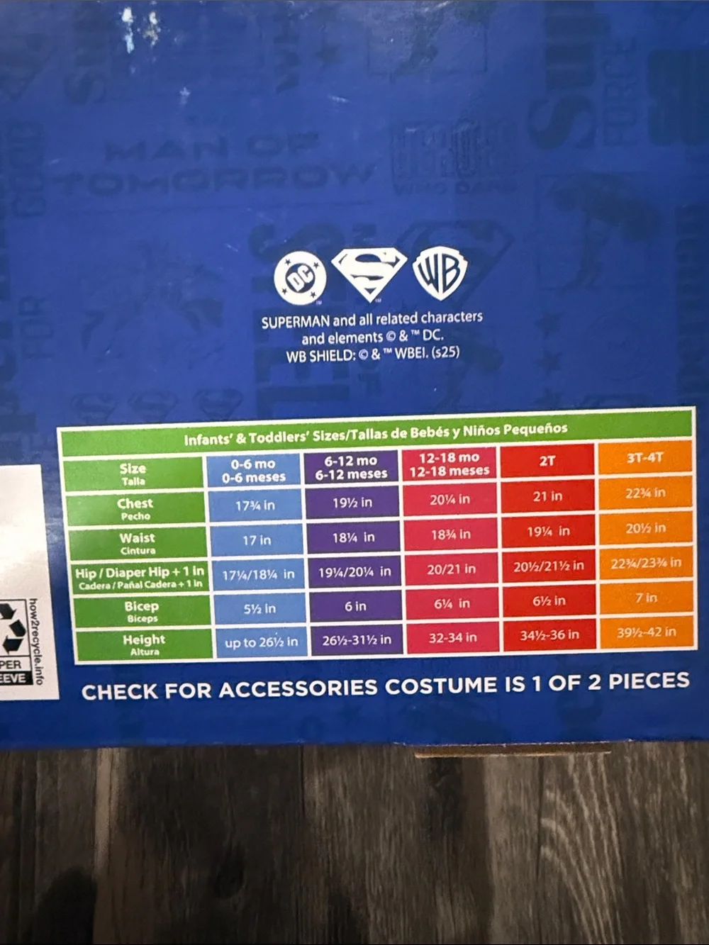 DC Superman Toddler Halloween Costume - 2T